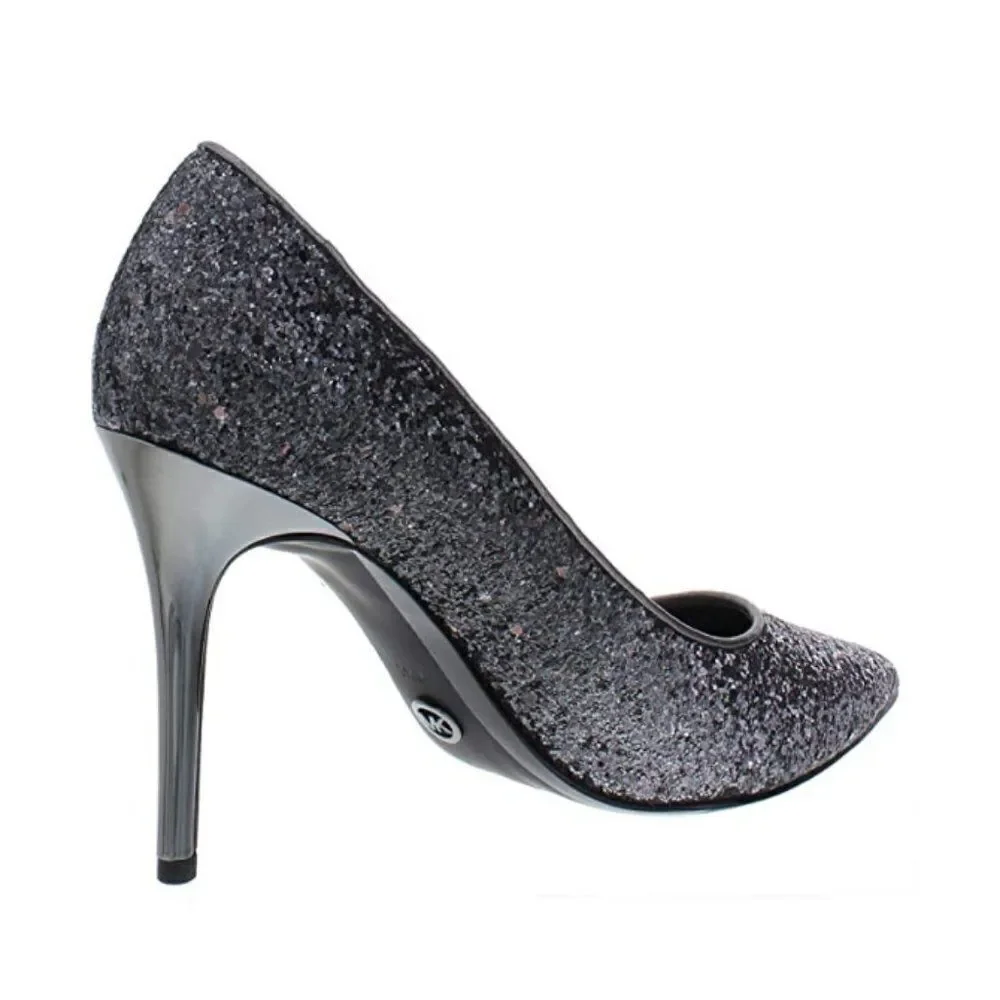 Michael Michael Kors Claire Pump Silver Metallic Leather Pointed Toe SH-052